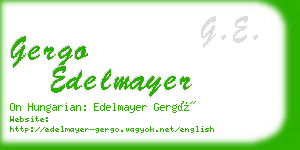 gergo edelmayer business card